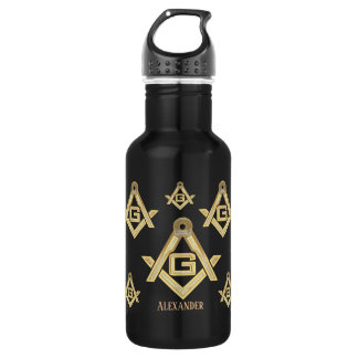 Botella De Agua Masonic Golden Rush
