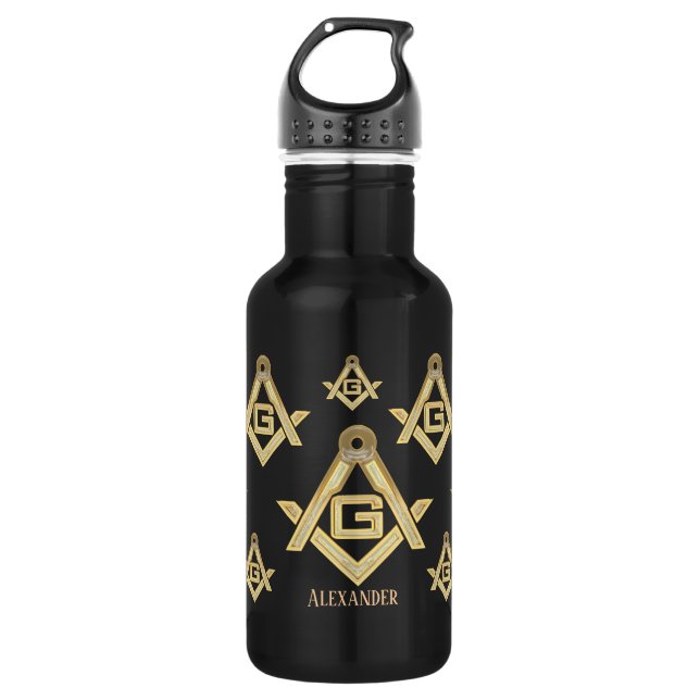 Botella De Agua Masonic Golden Rush (Anverso)