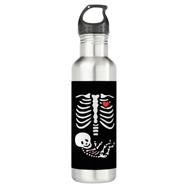 Botella De Agua maternidad de Halloween: maternidad de la camisa (Anverso)