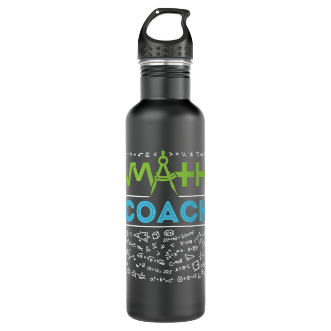 Botella De Agua Math Coach Mathematics Tutor (Anverso)