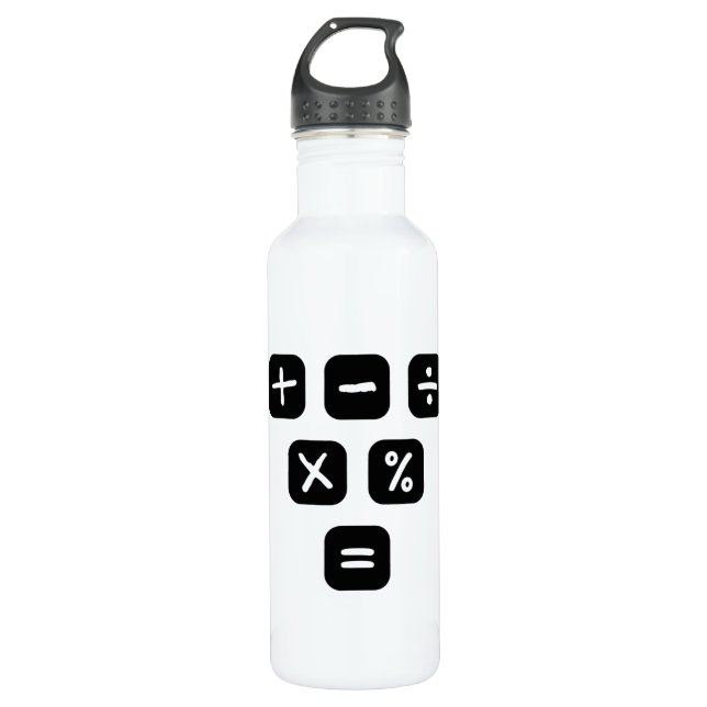 Botella De Agua Math Symbols mathematical Signs (Anverso)