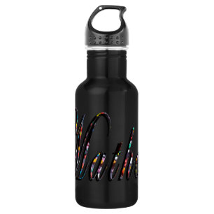 Botella De Agua Mathew, Logo, Nombre,