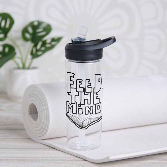 Botella De Agua MAZIPOODLES Alimenta La Mente 077  (Yoga (girado))