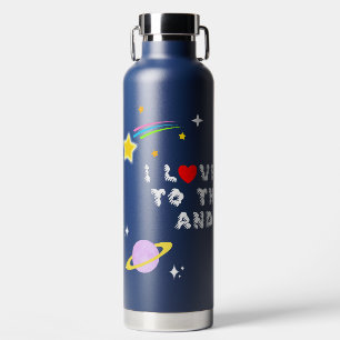 Botella De Agua Me amo a mí mismo a la luna y a la reafirmación po