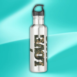 Botella De Agua Me Encanta Camouflage Green Brown |