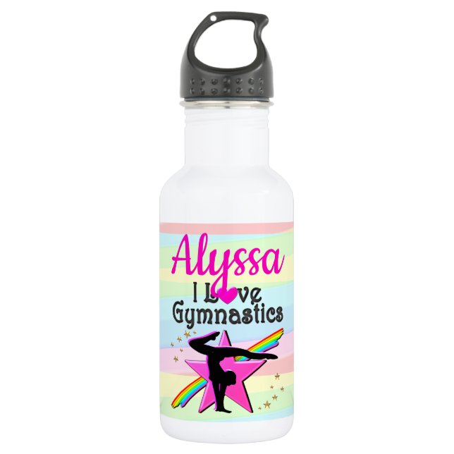 BOTELLA DE AGUA ME ENCANTA EL DISEÑO SUPER STAR DE GIMNASIA (Anverso)