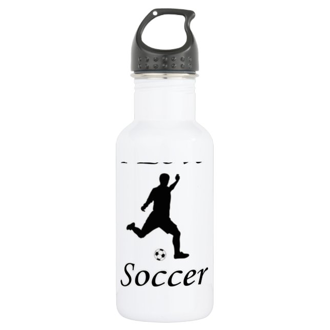 Botella De Agua Me encanta el fútbol (Anverso)