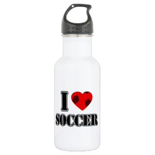 Botella De Agua Me encanta el fútbol -