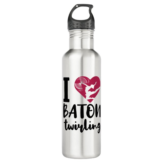 Botella De Agua Me encanta el torbellino de batones (Anverso)