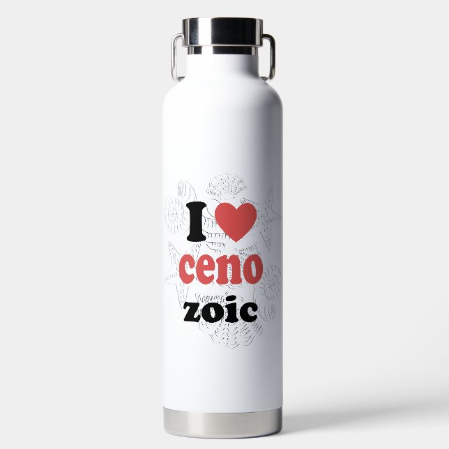 Botella De Agua Me encanta la cita graciosa del Cenozoico para los (Delantero)