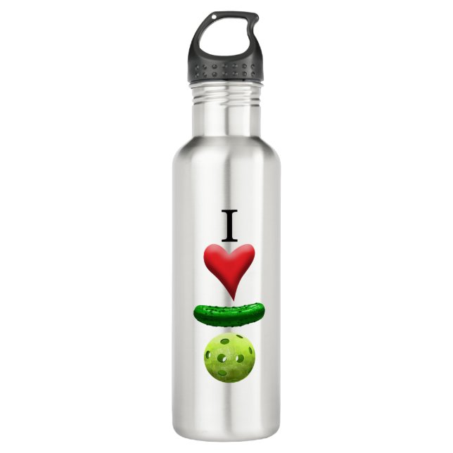 Botella De Agua Me encanta la pelota - Logo (Anverso)