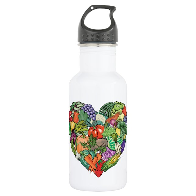 Botella De Agua Me encantan las verduras (Anverso)