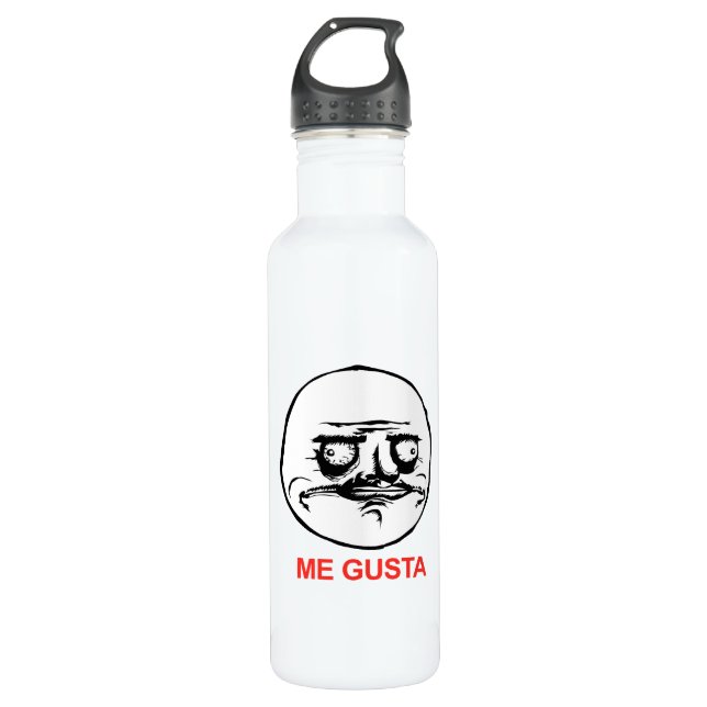 Botella De Agua Me Gusta Face Meme (Anverso)