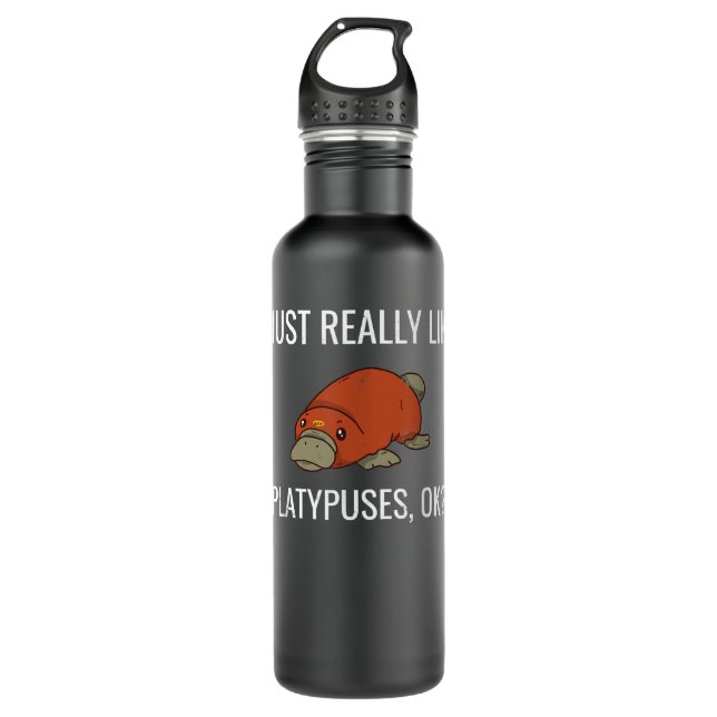 Botella De Agua Me Gusta Realmente Platypuses Ok Funny Platypus (Anverso)
