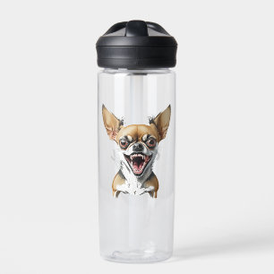 Botella De Agua Mean Chihuahua personalizada   Perros divertidos