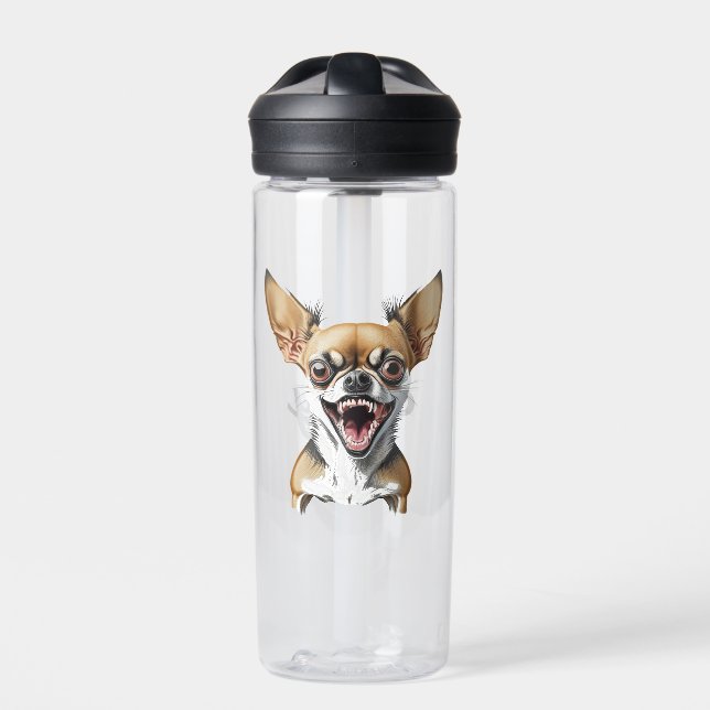 Botella De Agua Mean Chihuahua personalizada | Perros divertidos (Delante)