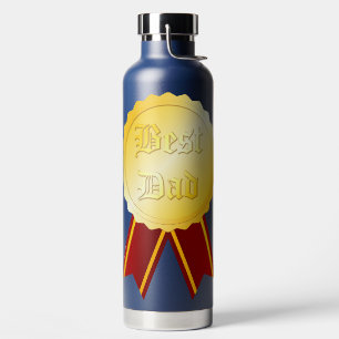 Botella De Agua Medalla Cinta Mejor Papá Día del Padre