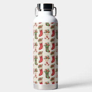 Botella De Agua Medias de Navidad Patrón Continuo
