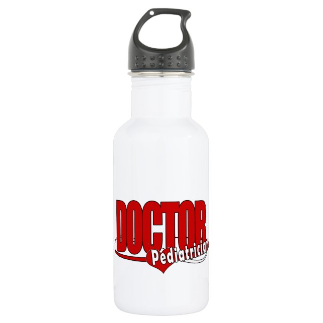BOTELLA DE AGUA MÉDICA DE LOGO PEDIATRICIAN (Anverso)