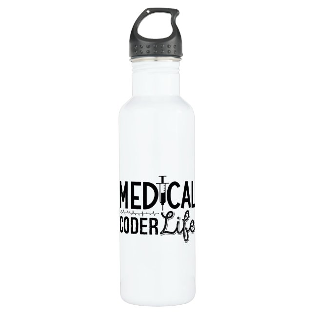 Botella De Agua Medical Coder Life Assistant ICD Programmer Coding (Anverso)
