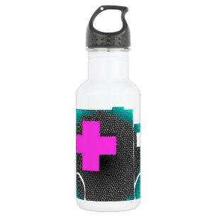 Botella De Agua médico azul cruzado del emt de la enfermera de la