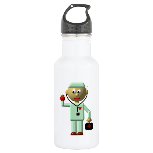 Botella De Agua Médico con Apple y bolsa médica (Anverso)