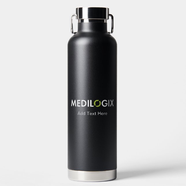 Botella de agua MEDILOGIX 32 oz Textos (Delantero)