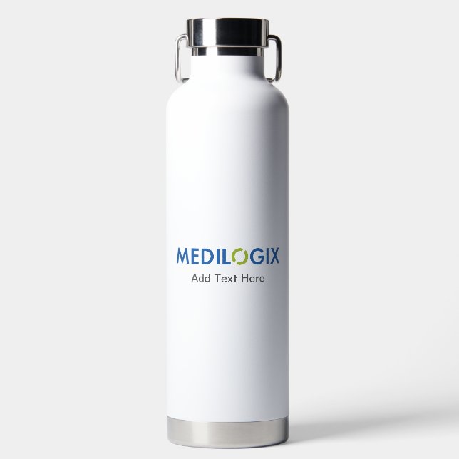 Botella de agua MEDILOGIX 32 oz Textos (Delantero)