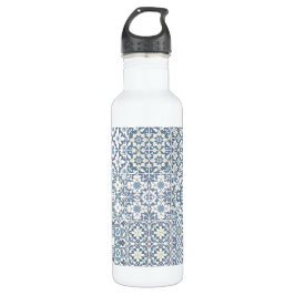 Botella De Agua Mediterranean Tiles, Moroccan, Majolica, Azulejo