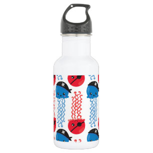 Botella De Agua Medusa Pirata, Patrón de Medusas, Animales Marinos