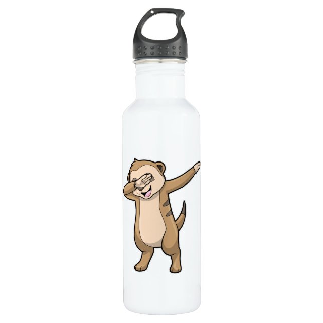 Botella De Agua Meerkat con baile de hip hop (Anverso)