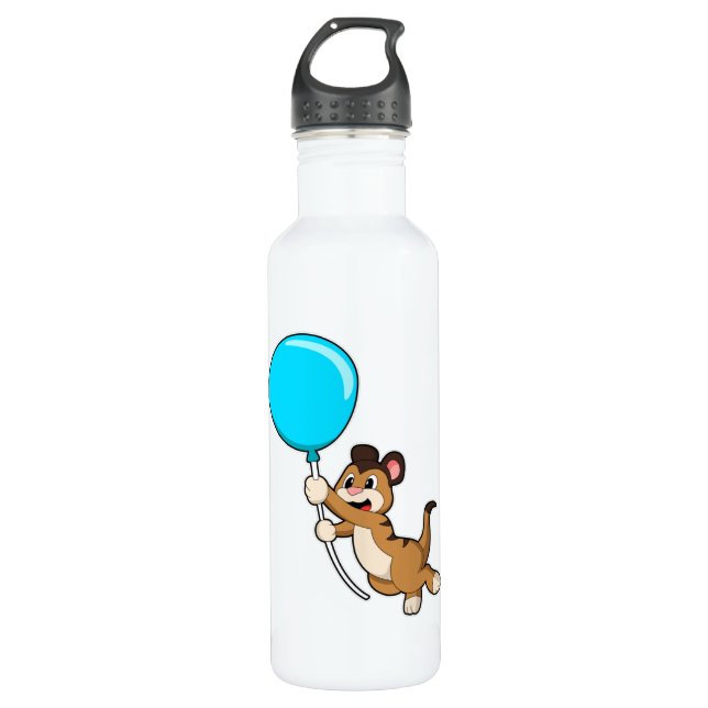 Botella De Agua Meerkat con globo (Anverso)