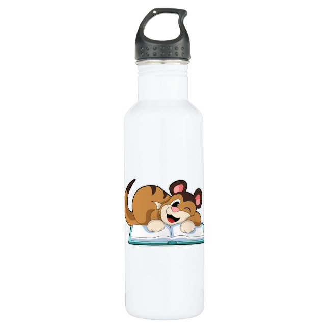 Botella De Agua Meerkat con libro (Anverso)