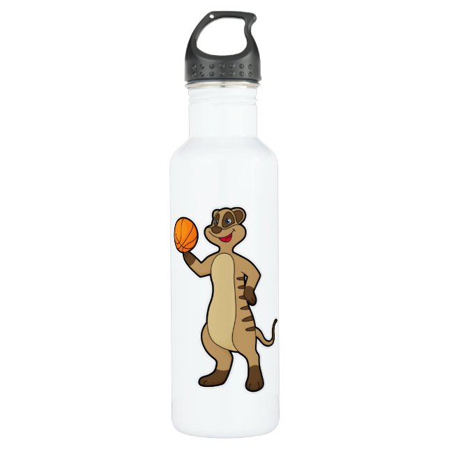 Botella De Agua Meerkat en Basketball Sports (Anverso)
