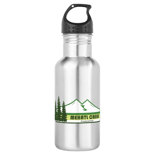 Botella De Agua Mehatl Creek Provincial Park Franjas Verdes (Anverso)