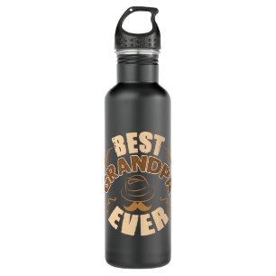 Botella De Agua Mejor abuelo - Gorra y Ilustracion de tuberías