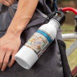 Botella De Agua Mejor abuelo jamás | Collage de fotos de bloque de<br><div class="desc">Collage moderno de dos tonalidades en bloques de color 6 fotos. Se pueden cambiar todos los colores. Con el "Mejor Abuelo de la Historia" y espacio para mensajes personalizados, nombres y/o año. Estos son regalos del Día del Padre que son perfectos para cualquier padre. ¡Un regalo que valorará por toda...</div>