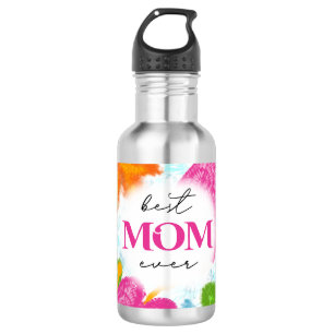 Botella De Agua Mejor diseño de sublimación de mamá de siempre-253
