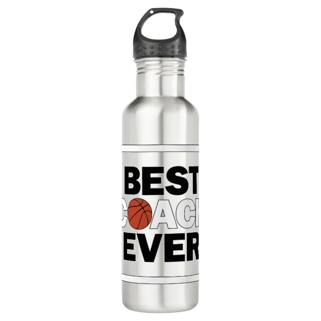 Botella De Agua Mejor entrenador de baloncesto de todos los tiempo (Anverso)