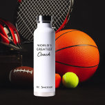 Botella De Agua Mejor Entrenador de Maestros del Mundo<br><div class="desc">Personaliza a alguien especial en tu vida como profesor o entrenador</div>