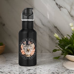 Botella De Agua Mejor foto clásica de papá y gato del mundo<br><div class="desc">Este diseño simple y clásico está compuesto por tipografía de la síspera y agrega una foto personalizado.</div>