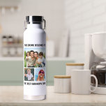 Botella De Agua Mejor foto del abuelo de la historia 3<br><div class="desc">Dale al mejor abuelo de la historia un regalo divertido con esta botella de agua de fotos de este personalizado. Fácilmente personalizable con tres fotos de sus nietos y familia. Puedes personalizar "Esta bebida pertenece a" y "Mejor Abuelo de la Historia" a algo similar en extensión como "El Mejor Abuelo...</div>