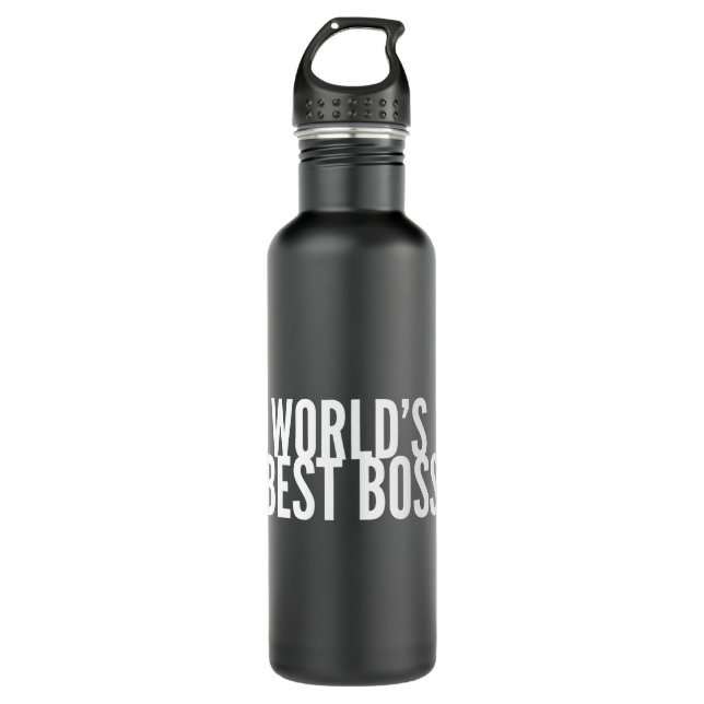 Botella De Agua Mejor Jefe del Mundo (Anverso)