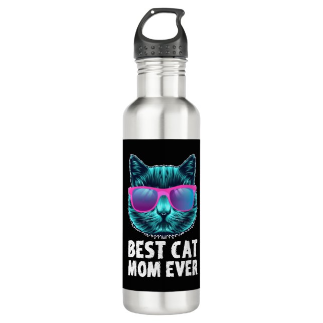 Botella De Agua Mejor Madre Gata Que Nunca Ha Sido Gente Divertida (Anverso)