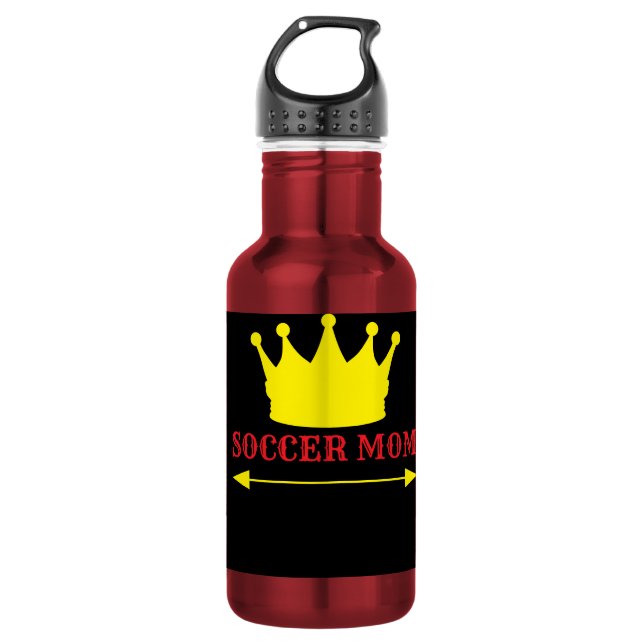 Botella De Agua Mejor mamá de fútbol (Anverso)