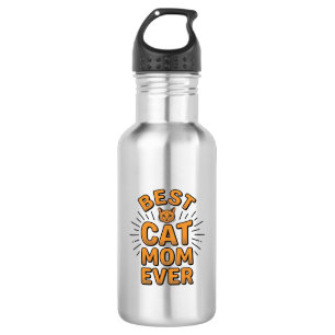 Botella De Agua Mejor Mamá de Gatos de Todos los Tiempos Diseño de