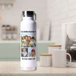 Botella De Agua Mejor mamá de todos los tiempos 3<br><div class="desc">Dale a tu madre un regalo divertido con esta botella de agua de la facultad de fotografía personalizado. Fácilmente personalizable con 3 fotos de sus hijos, familia y mascotas. Puedes personalizar "Esta bebida pertenece a" y "La mejor mamá jamás" a algo similar en longitud y si se llama mamá, mamá,...</div>