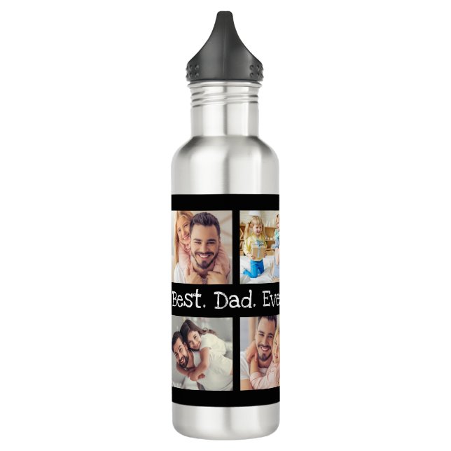 Botella De Agua Mejor Papá Cada Vez 4 Collage de fotos Divertido K (Izquierda)