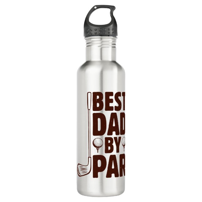 Botella De Agua Mejor Papá De Par Golf Dad (Anverso)