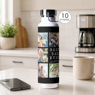 Botella De Agua MEJOR PAPÁ DEL MUNDO 10 Fotos Personalizadas